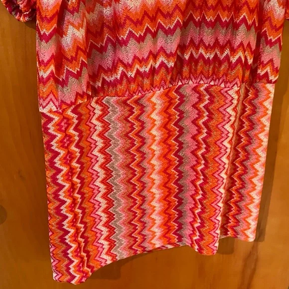 NWT TRINA TURK SWIM COVERUP/DRESS ZIG ZAG L-XL - Picture 2 of 5